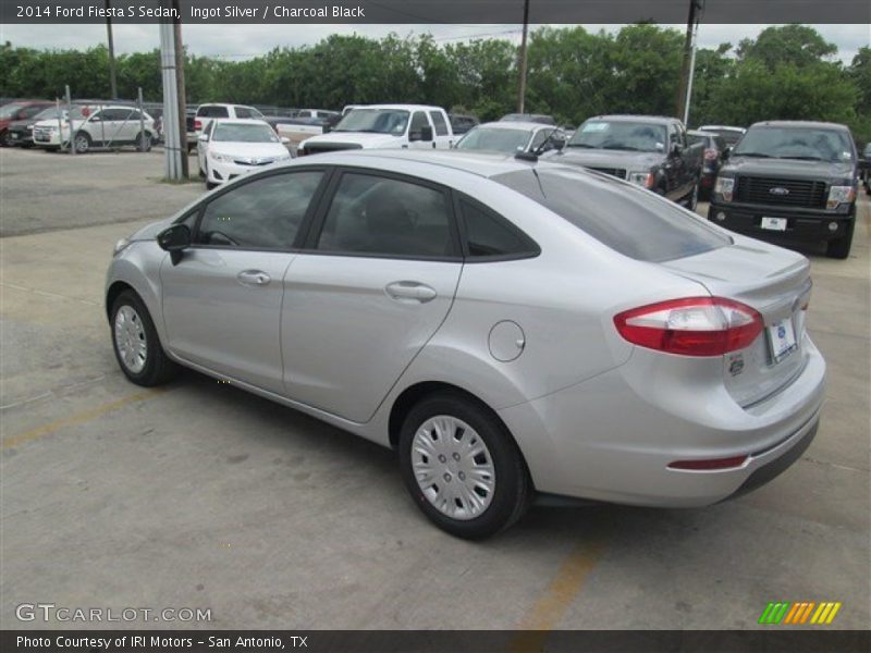 Ingot Silver / Charcoal Black 2014 Ford Fiesta S Sedan