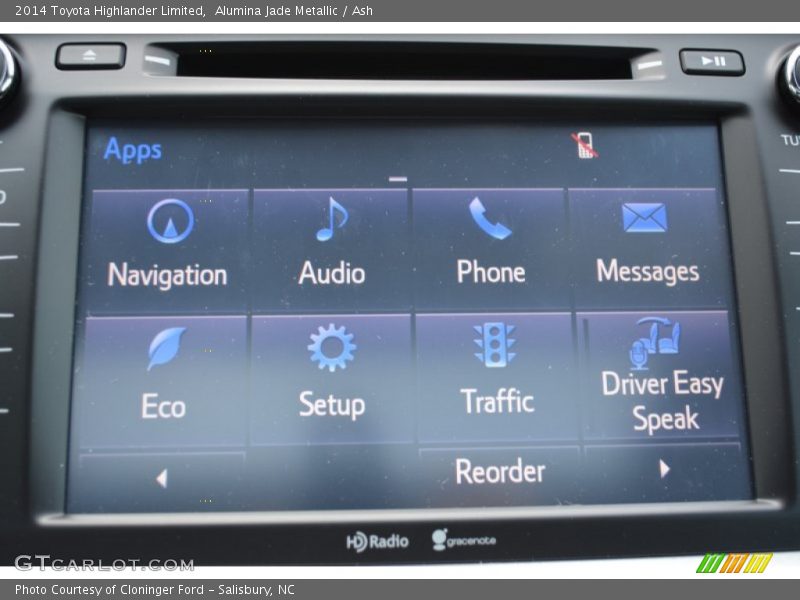 Alumina Jade Metallic / Ash 2014 Toyota Highlander Limited