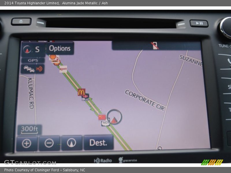 Navigation of 2014 Highlander Limited