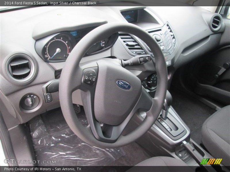 Ingot Silver / Charcoal Black 2014 Ford Fiesta S Sedan