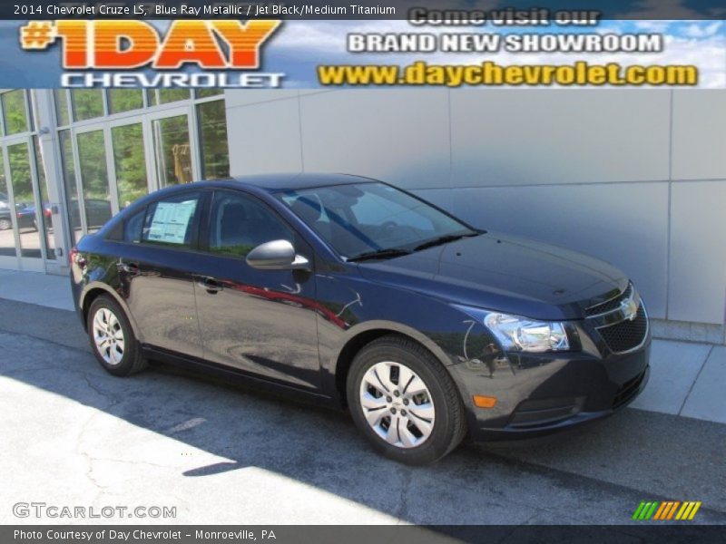 Blue Ray Metallic / Jet Black/Medium Titanium 2014 Chevrolet Cruze LS