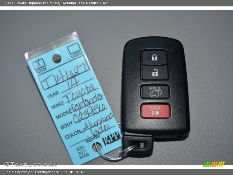 Keys of 2014 Highlander Limited