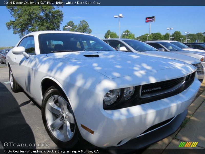 Bright White / Dark Slate Gray 2014 Dodge Challenger SXT Plus