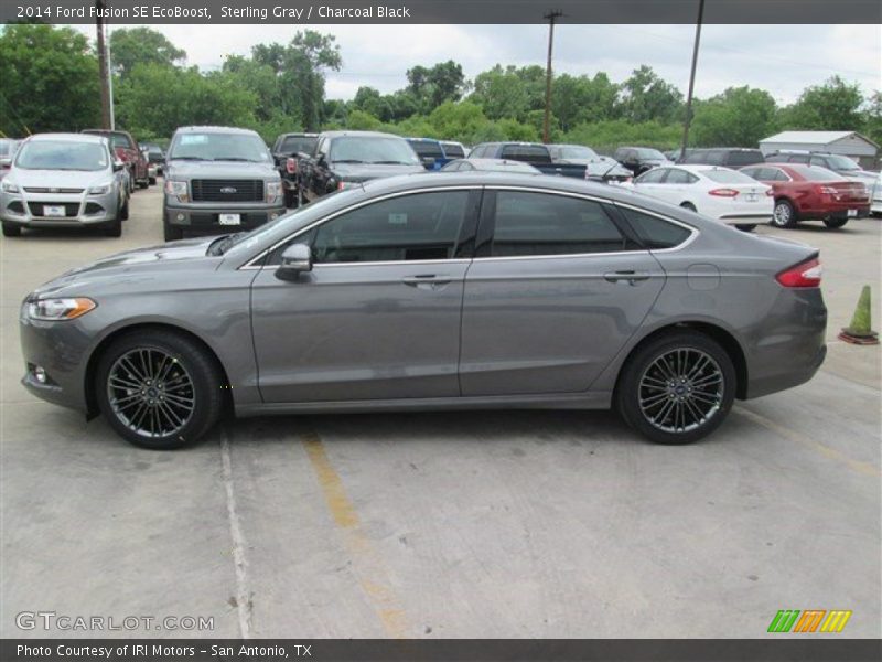 Sterling Gray / Charcoal Black 2014 Ford Fusion SE EcoBoost