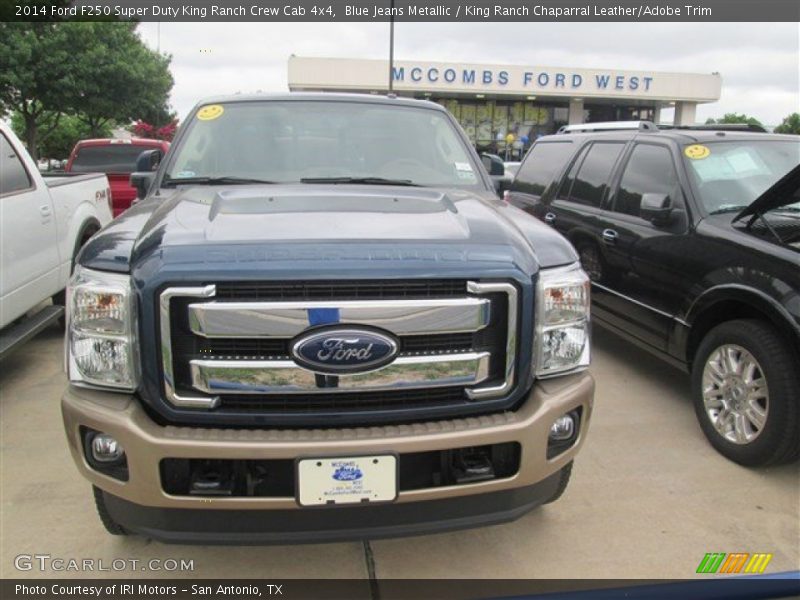 Blue Jeans Metallic / King Ranch Chaparral Leather/Adobe Trim 2014 Ford F250 Super Duty King Ranch Crew Cab 4x4