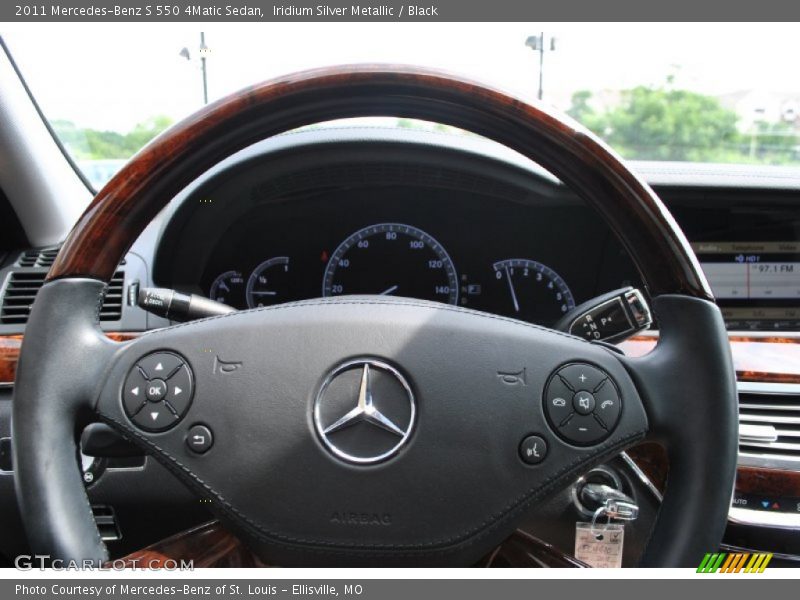 Iridium Silver Metallic / Black 2011 Mercedes-Benz S 550 4Matic Sedan