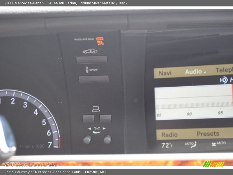 Iridium Silver Metallic / Black 2011 Mercedes-Benz S 550 4Matic Sedan