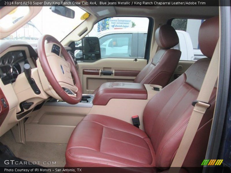 Blue Jeans Metallic / King Ranch Chaparral Leather/Adobe Trim 2014 Ford F250 Super Duty King Ranch Crew Cab 4x4