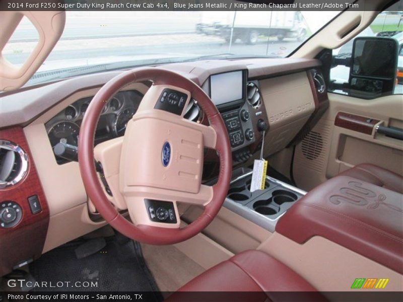 Blue Jeans Metallic / King Ranch Chaparral Leather/Adobe Trim 2014 Ford F250 Super Duty King Ranch Crew Cab 4x4