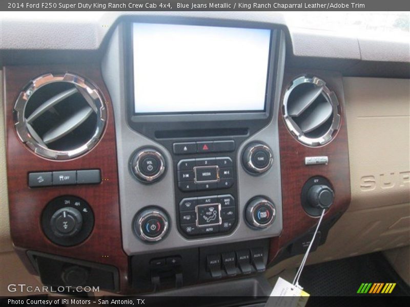 Blue Jeans Metallic / King Ranch Chaparral Leather/Adobe Trim 2014 Ford F250 Super Duty King Ranch Crew Cab 4x4