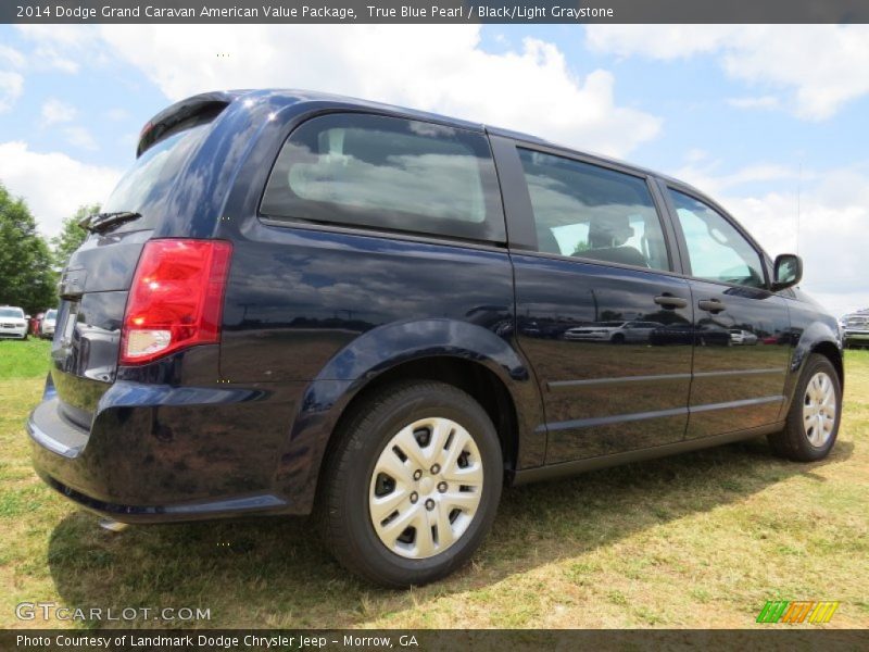 True Blue Pearl / Black/Light Graystone 2014 Dodge Grand Caravan American Value Package