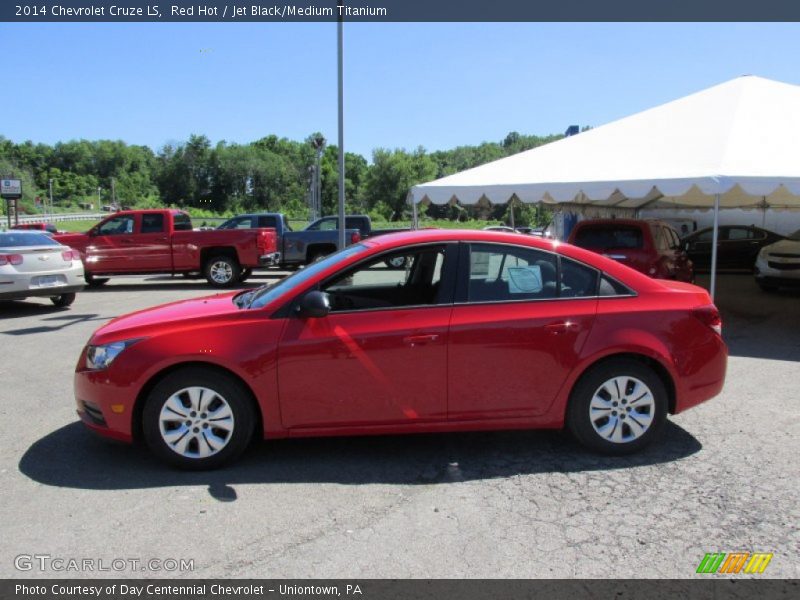 Red Hot / Jet Black/Medium Titanium 2014 Chevrolet Cruze LS