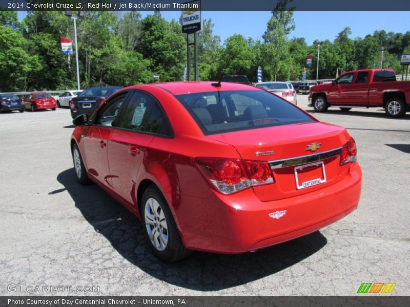 Red Hot / Jet Black/Medium Titanium 2014 Chevrolet Cruze LS
