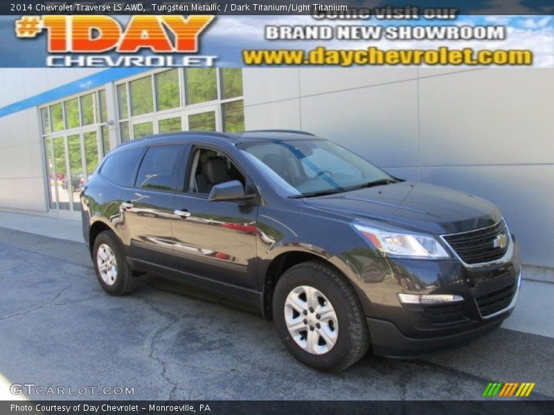 Tungsten Metallic / Dark Titanium/Light Titanium 2014 Chevrolet Traverse LS AWD