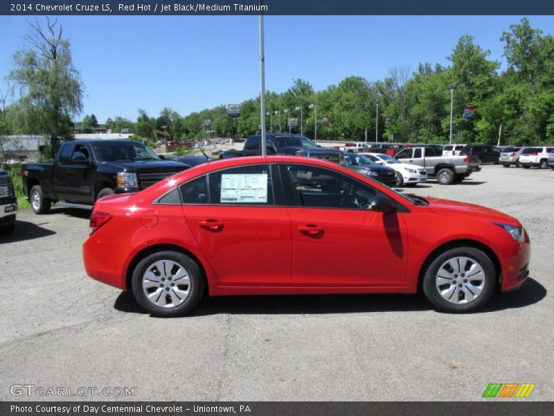 Red Hot / Jet Black/Medium Titanium 2014 Chevrolet Cruze LS