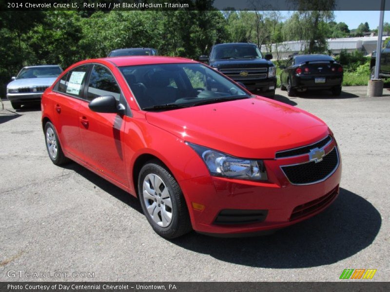 Red Hot / Jet Black/Medium Titanium 2014 Chevrolet Cruze LS