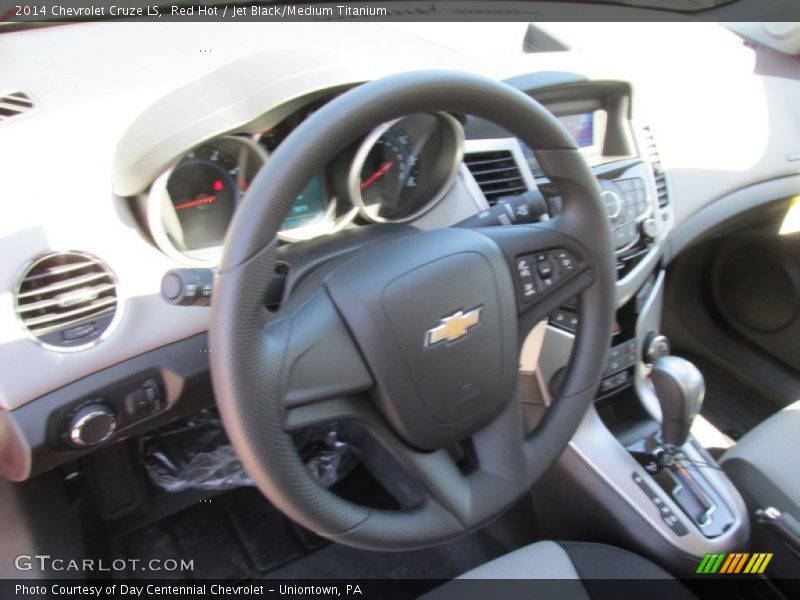 Red Hot / Jet Black/Medium Titanium 2014 Chevrolet Cruze LS