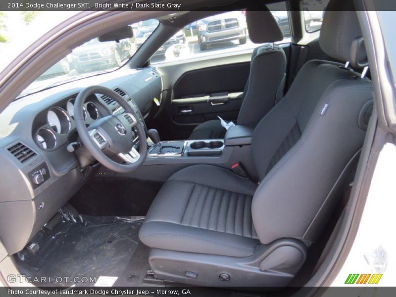 Bright White / Dark Slate Gray 2014 Dodge Challenger SXT