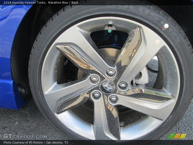 Marathon Blue / Black 2014 Hyundai Veloster Turbo