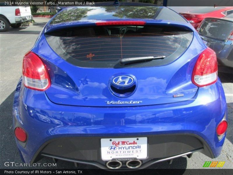 Marathon Blue / Black 2014 Hyundai Veloster Turbo