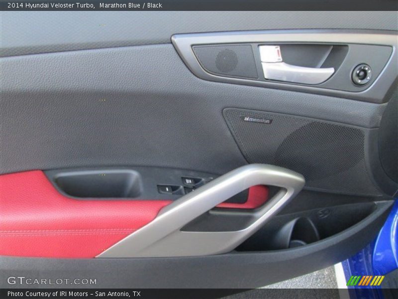 Marathon Blue / Black 2014 Hyundai Veloster Turbo