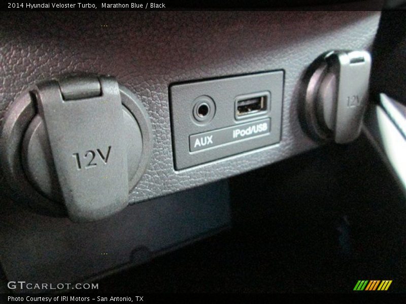 Marathon Blue / Black 2014 Hyundai Veloster Turbo