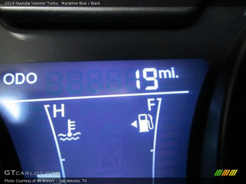 Marathon Blue / Black 2014 Hyundai Veloster Turbo