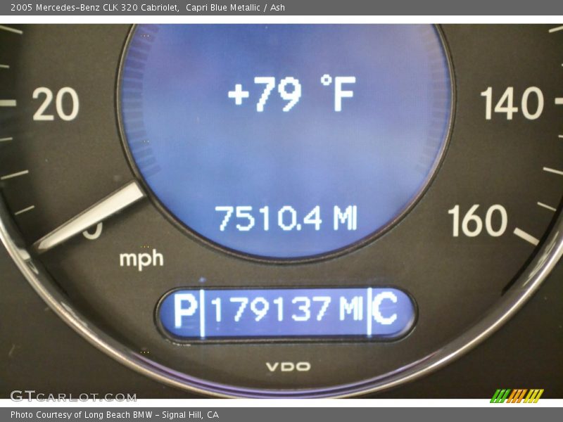 Capri Blue Metallic / Ash 2005 Mercedes-Benz CLK 320 Cabriolet