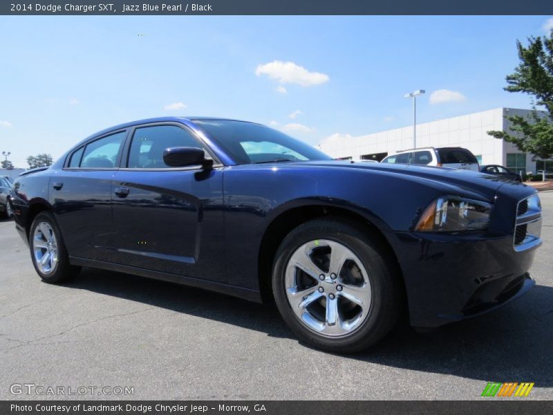 Jazz Blue Pearl / Black 2014 Dodge Charger SXT