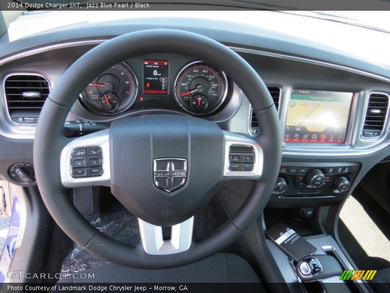Jazz Blue Pearl / Black 2014 Dodge Charger SXT
