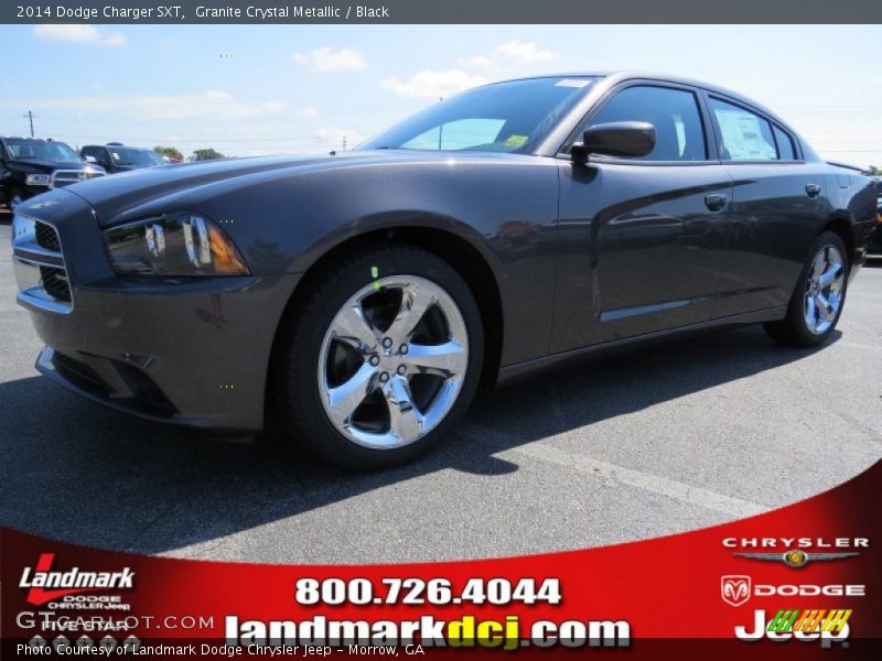 Granite Crystal Metallic / Black 2014 Dodge Charger SXT