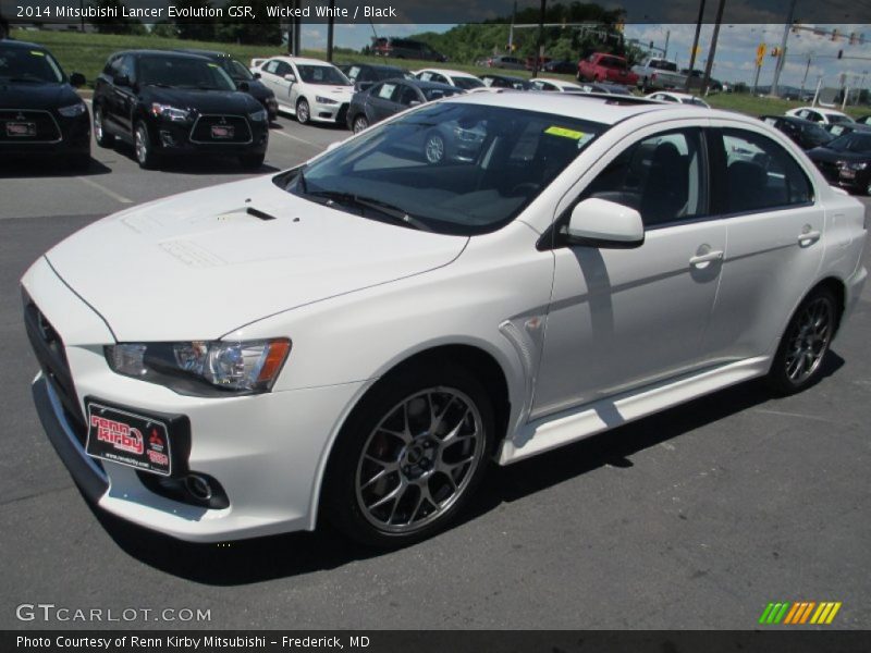 Wicked White / Black 2014 Mitsubishi Lancer Evolution GSR
