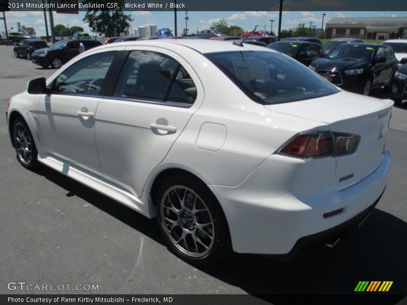 Wicked White / Black 2014 Mitsubishi Lancer Evolution GSR