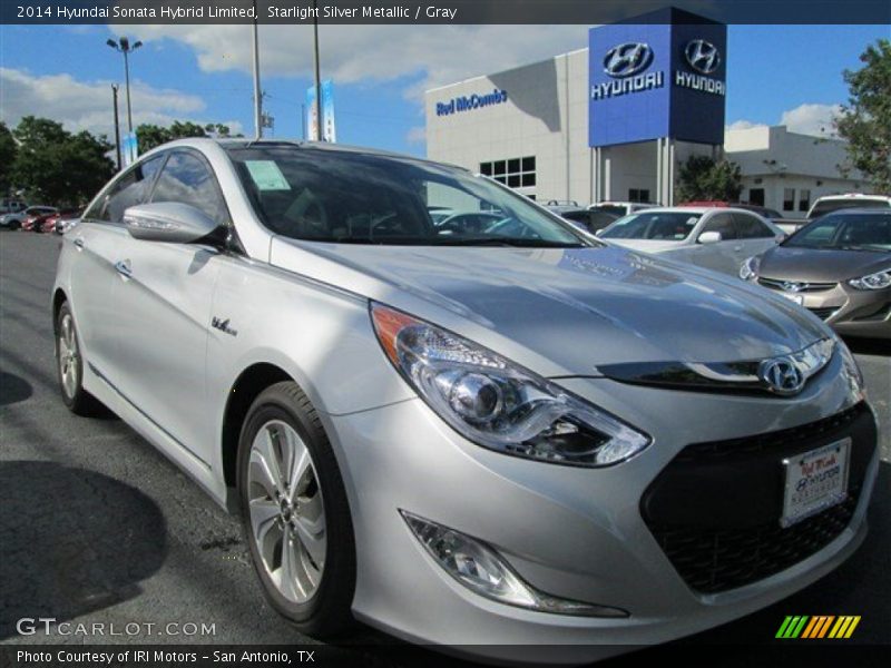 Starlight Silver Metallic / Gray 2014 Hyundai Sonata Hybrid Limited