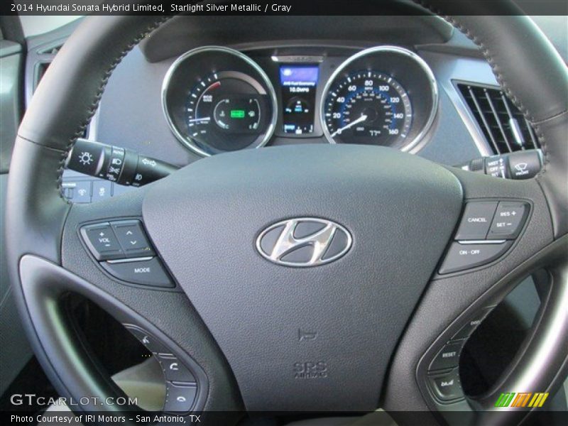Starlight Silver Metallic / Gray 2014 Hyundai Sonata Hybrid Limited