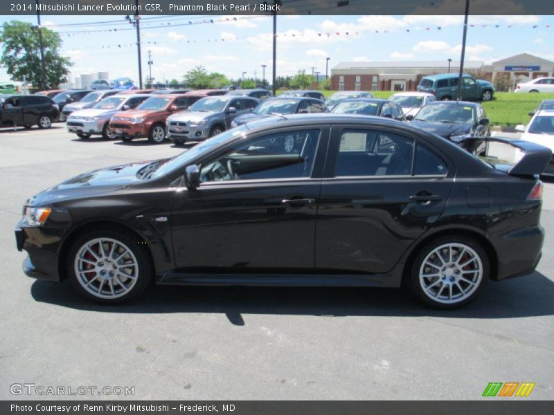 Phantom Black Pearl / Black 2014 Mitsubishi Lancer Evolution GSR
