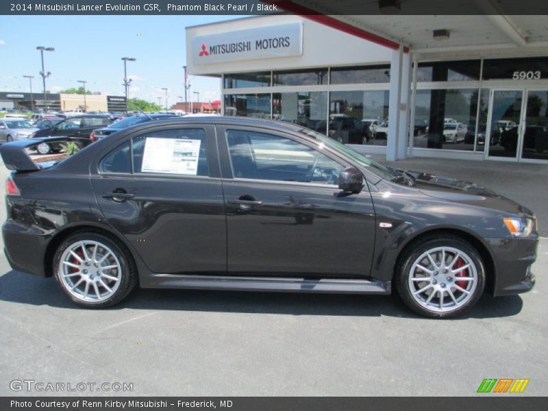 Phantom Black Pearl / Black 2014 Mitsubishi Lancer Evolution GSR