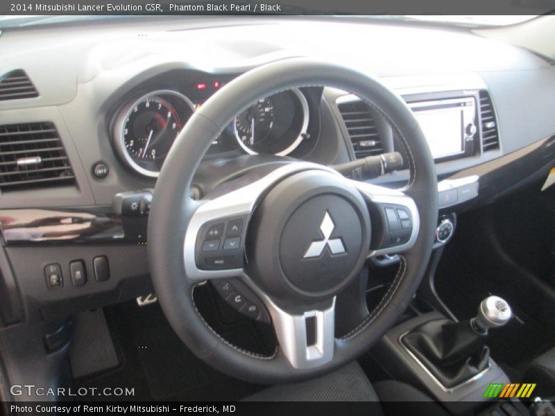 Phantom Black Pearl / Black 2014 Mitsubishi Lancer Evolution GSR