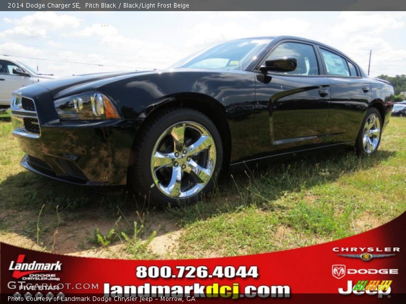 Pitch Black / Black/Light Frost Beige 2014 Dodge Charger SE
