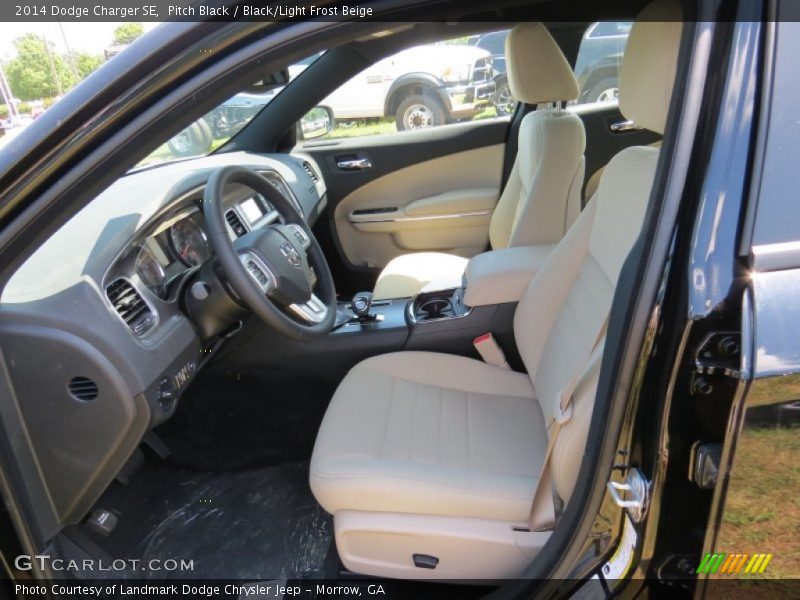 Pitch Black / Black/Light Frost Beige 2014 Dodge Charger SE