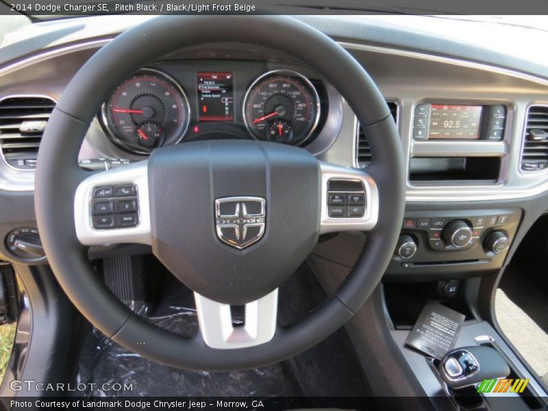 Pitch Black / Black/Light Frost Beige 2014 Dodge Charger SE