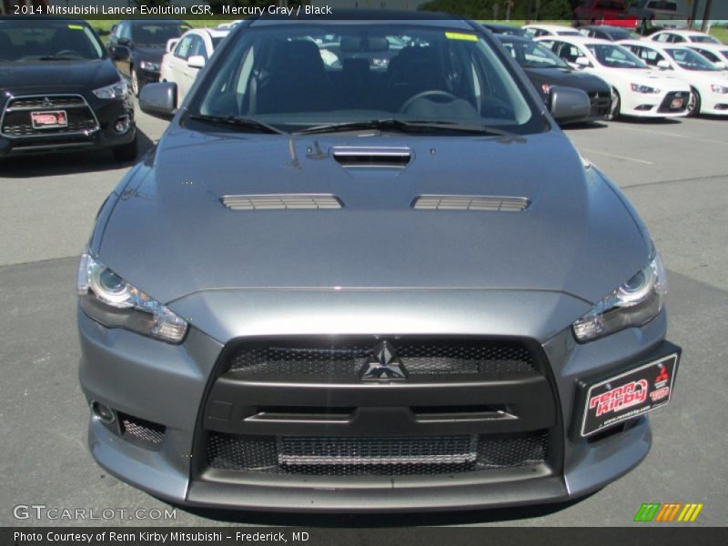 Mercury Gray / Black 2014 Mitsubishi Lancer Evolution GSR