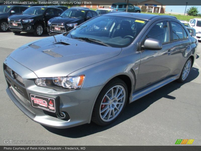 Mercury Gray / Black 2014 Mitsubishi Lancer Evolution GSR