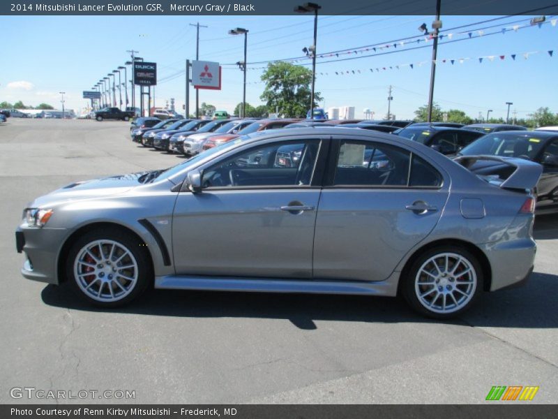 Mercury Gray / Black 2014 Mitsubishi Lancer Evolution GSR