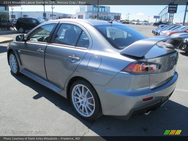 Mercury Gray / Black 2014 Mitsubishi Lancer Evolution GSR