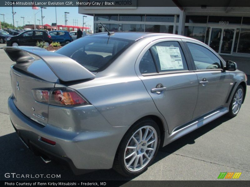 Mercury Gray / Black 2014 Mitsubishi Lancer Evolution GSR