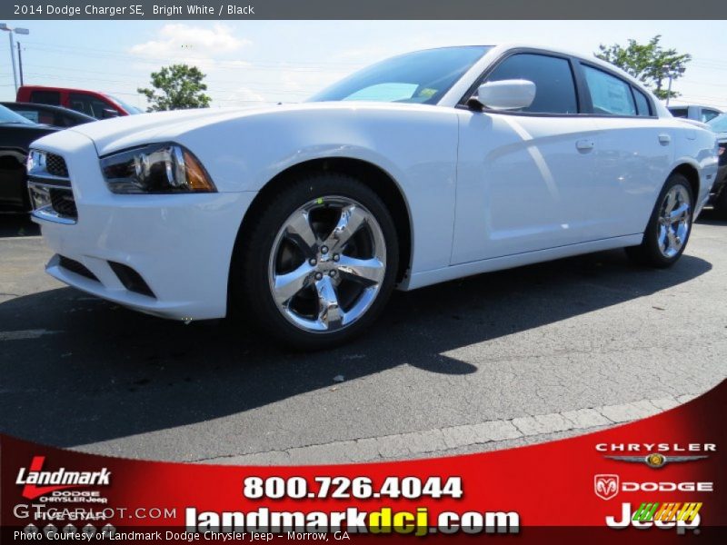 Bright White / Black 2014 Dodge Charger SE