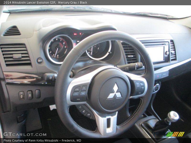 Mercury Gray / Black 2014 Mitsubishi Lancer Evolution GSR