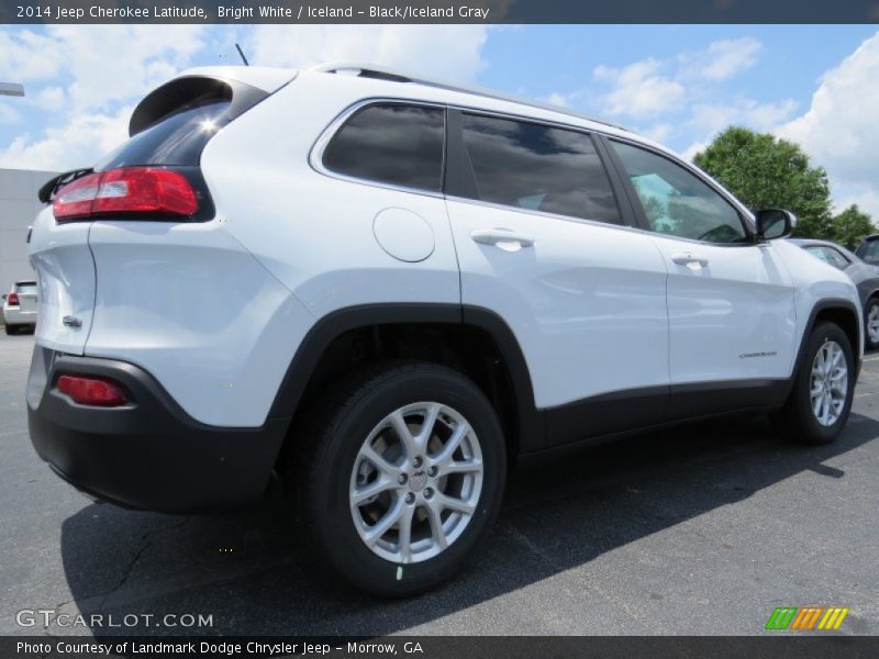 Bright White / Iceland - Black/Iceland Gray 2014 Jeep Cherokee Latitude