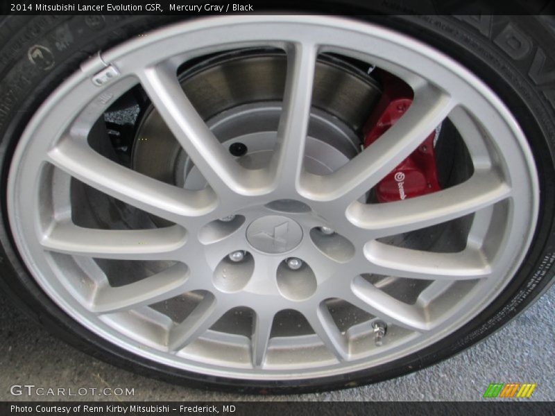 Mercury Gray / Black 2014 Mitsubishi Lancer Evolution GSR